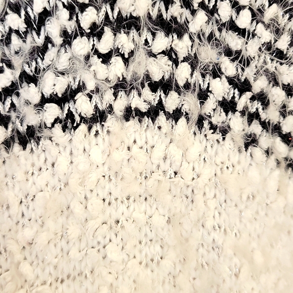 Justice Pullover Hooded Sweater V Neck Long Sleeve Sparkles Striped Black 8 - Picture 10 of 15